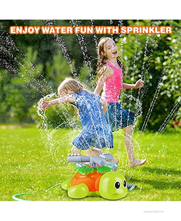 GiftInTheBox Water Sprinkler for Kids Spinning Kids Sprinkler for Yard Splash Fun Activities Turtle Sprinkler Outdoor Toddler Toys for Boys Girls Toddlers Pets