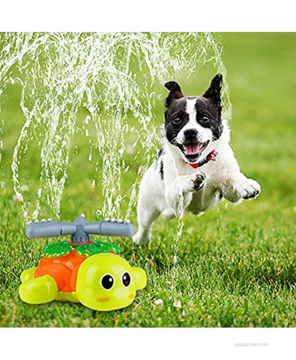 GiftInTheBox Water Sprinkler for Kids Spinning Kids Sprinkler for Yard Splash Fun Activities Turtle Sprinkler Outdoor Toddler Toys for Boys Girls Toddlers Pets