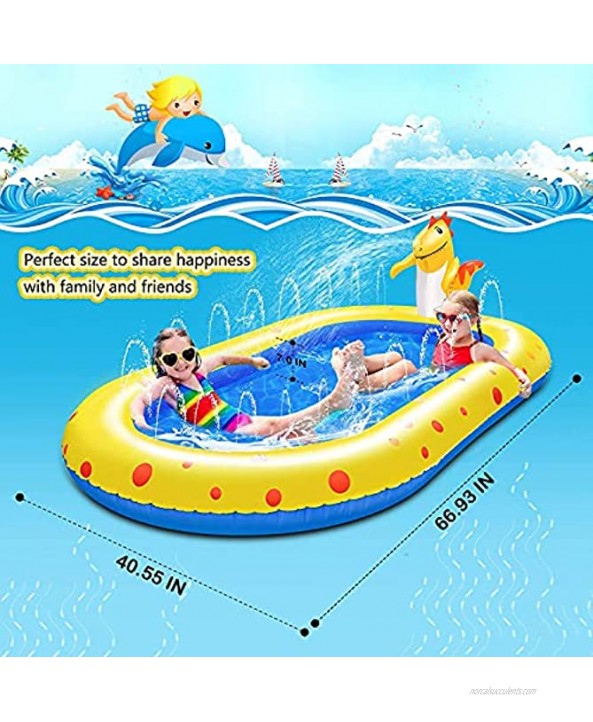 Inflatable Blow Up Pool for Kids All in One Upgraded Pool Toys with Sprinkler 67 INCH Indoor Outdoor Fun for Boys Girls