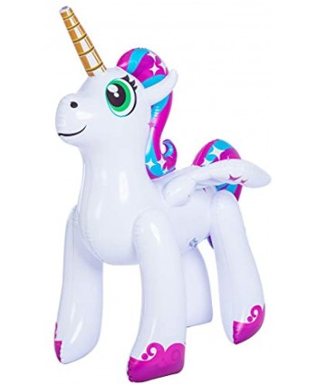 JOYIN Inflatable Unicorn Yard Sprinkler Alicorn  Pegasus Lawn Sprinkler for Kids 5.3 Feet