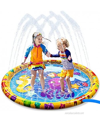 JOYIN Sprinkler Splash Play Mat Kids Outdoor Splash Pad Water Sprinkler Toys 60” for Swimming Pool for Toddlers and Boys Girls