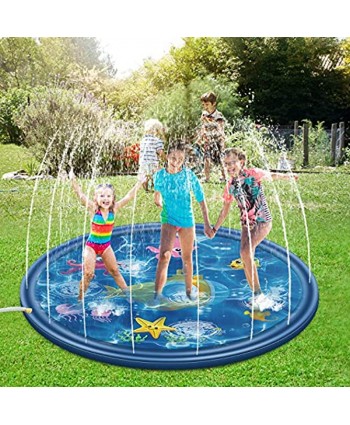 Jozo Outdoor Sprinkler Water Toys for Kids and Toddlers 68" Kids Summer Splash Pad Toys for 1 2 3 4 5 6 7 8 Year Old Boys and Girls