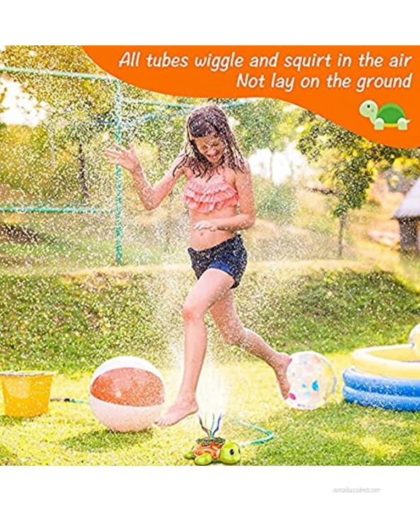 MJartoria Water Sprinkler for Kids Turtle Spray Sprinklers for Toddlers Wiggle Tubes Outdoor Play for Summer Fun Toys Splashing Water Toys Gifts for Outside Backyard Garden