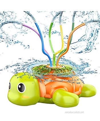 MJartoria Water Sprinkler for Kids Turtle Spray Sprinklers for Toddlers Wiggle Tubes Outdoor Play for Summer Fun Toys Splashing Water Toys Gifts for Outside Backyard Garden
