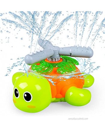 Outdoor Turtle Sprinkler Toy for Kids and Toddlers Water Spray Sprinkler with Roating Nozzles Attaches to Garden Hose Outside Backyard Splashing Fun and Summer Gift for 3 4 5 6 7 8 9 Girls and Boys