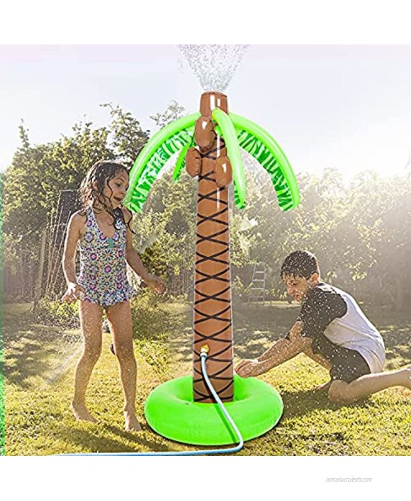 Soyoekbt Inflatable Palm Tree Yard Sprinkler Toy,Kids Spray Water Toy Outdoor Party 61 Palm Tree for Backyard
