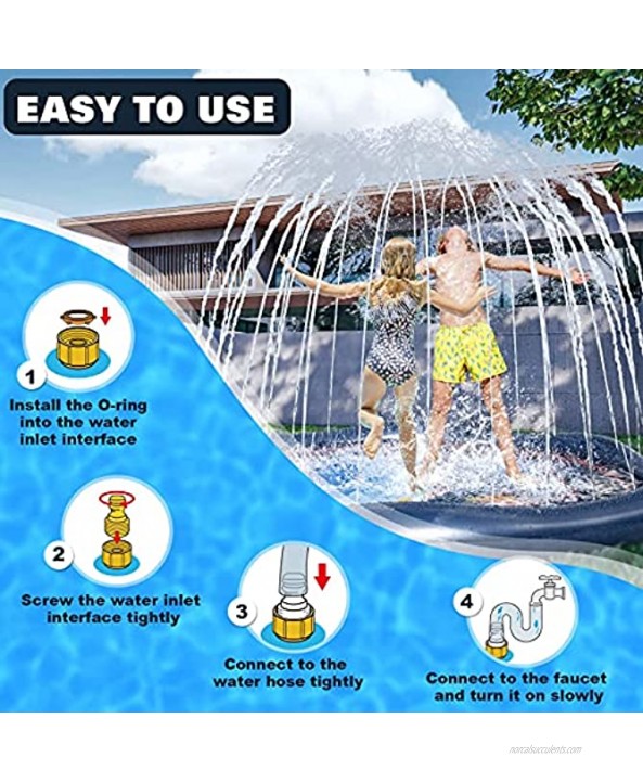 Splash Pad 68 Sprinkler Splash Pad for Kids Toddlers Wading Shallow Pool for Learning Summer Outdoor Water Toys Sprinkler Play Mat Outside Backyard Pool Party for Babies Boys Girls Dogs Ages 3-12
