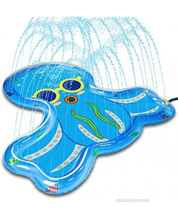 Splash Pad Sprinkler for Kids Toddlers,67" Octopus Kiddie Baby Swimming Pool Outdoor Water Toys Inflatable Splash Pad Summer Sprinkler Pool for Boys Girls Ages 3-8