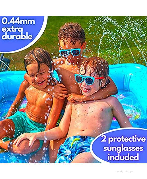 Splashie XXL Splash Pool 82 Inflatable Sprinkler Pad for Kids Toddlers Girls Boys Dogs Splash Play Mat for Outdoor Yard Fun Water Toys Summer Outdoor Activities Children Ages 2-12 Blue