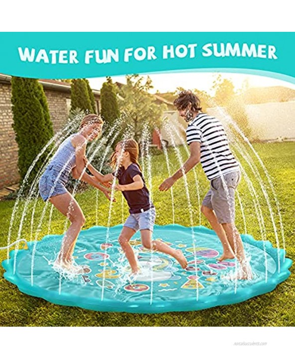 Sprinkler for Kids 79 '' Inflatable Splash Pad Outdoor Toy Water Pool for Summer Fun Game Learning Party for Girls ,Boys Toddlers Teens Adults and Pets Activities
