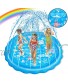 WTOR Sprinkler Pad for Kids Splash Pad Inflatable Non-Slip Bubble 68" Water Play Summer Outdoor Outside Backyard Toys Kiddie Wading Swimming Shallow Pool for Kids Toddlers Boys Girls