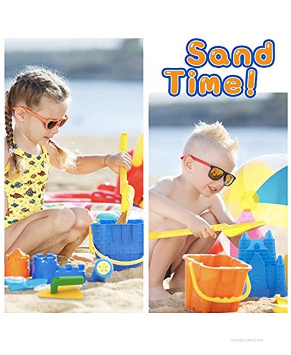 25 Pcs Kids Beach Sand Toys Set Beach Toys Includes Castle Bucket Sand Molds Beach Shovel Tool Kit Sand Castle Building Kits Kids Outdoor Toys Sandbox Toys for Toddlers Kids Outdoor Play