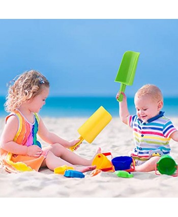 4 Pieces 9 Inch Plastic Short Handle Beach Diggers Sand Scoop Toy Shovels Semicircle Beach Sand Shovels Scooping Shovel Toys Gardening Tools Snow Spade Toy for Boys Girls Digging Sand Sand Molds