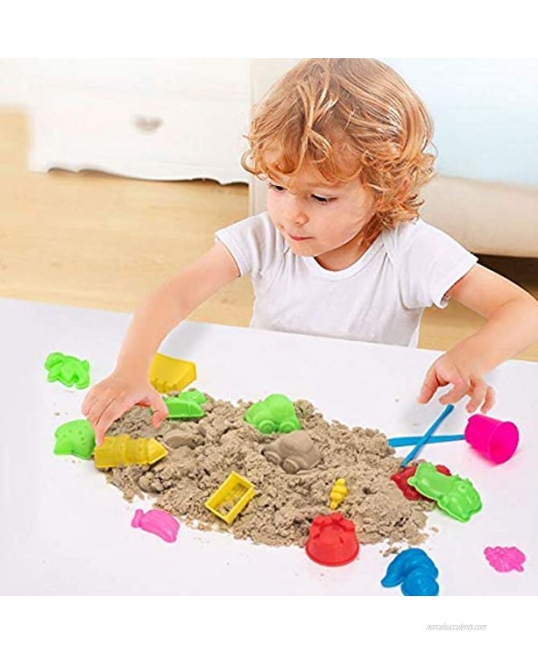 65Pcs Play Sand Kit for Kids Mini Sandbox Toys with Dinosaur Castle Fruit Ocean and Animals Sand Molds Tools for Toddlers Boys Girls Gifts Beach Sand Toy Set for Any Molding Clay
