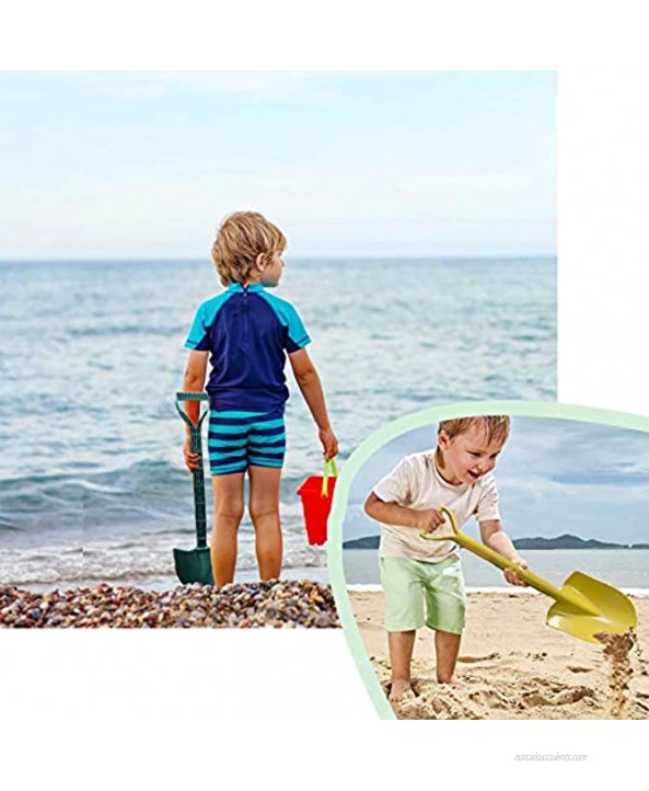 Beach Shovels 25 Inch Sand Shovels for Kids Heavy Duty Kids Plastic Beach Shovel Tool Kit Shovel Toys for Toddlers with Handle for Digging Sand Beach Fun Gift Twin Set Bundle 2 Pack