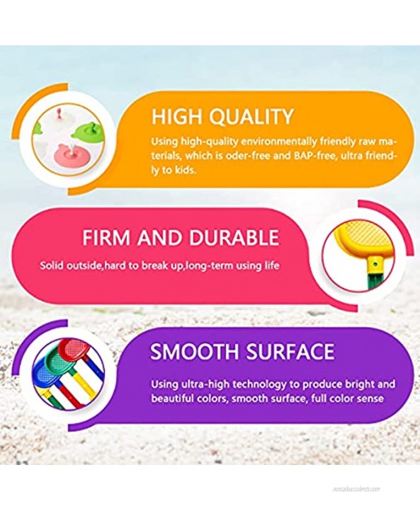 Benefine 4-Piece Beach Tool Set 9.8 Plastic Sand Sifter Shovels for Kids Complete Gift Set Party Bundle