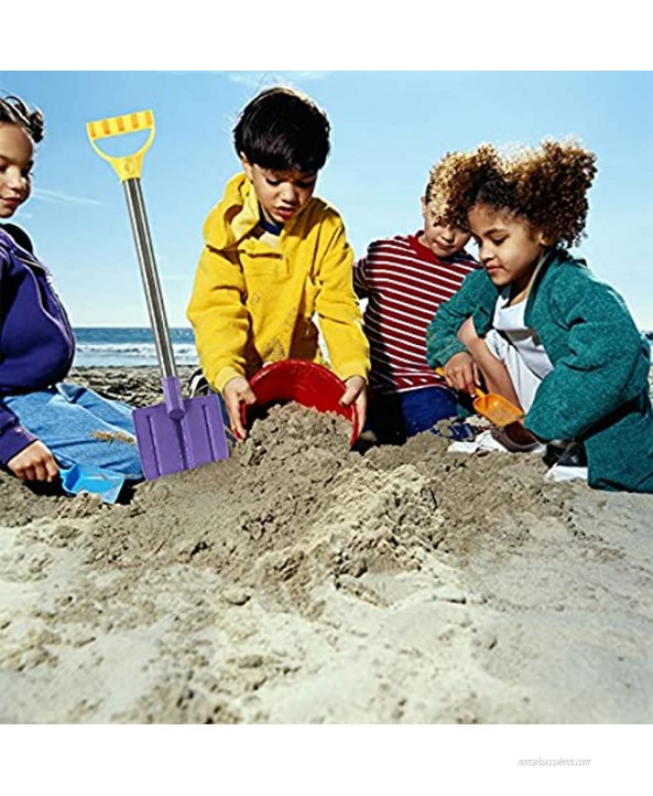 Dsmile 2 Pack Beach Shovels for Kids 24.4 Inch Long Sand Shovels Gardening Tools Snow Shovel Durable Stainless Steel Handle ABS Plastic Spade for Digging Sand Shoveling Snow Fun Gift Set