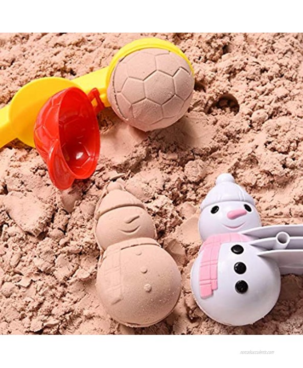 FUN LITTLE TOYS 11Pcs Beach Sand Toys and Snowball Maker Tools with Handle for Kids and Adults Snow Ball Fights Beach Molds Fun Snowball Toys for Winter and Summer Outdoor Activities