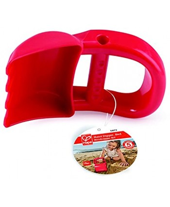 Hape Beach Toy Hand Digger in Red