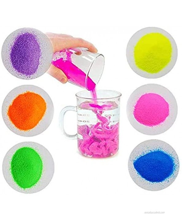 JULAN 6 Pack Magic Sand ，1.7 lbs 780g That Never Gets Wet Magic Sand —Colored Sand Toys ，Hydrophobic Sand ，Space Sand Green Yellow Pink Blue Orange Purple