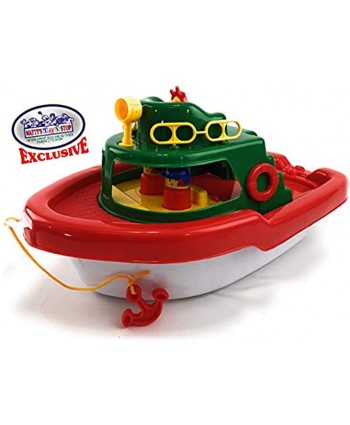 Matty's Toy Stop Deluxe 17" Large Plastic Boat Perfect for Bath Pool Beach Etc. 17" Long x 10" Wide x 8.5" Tall