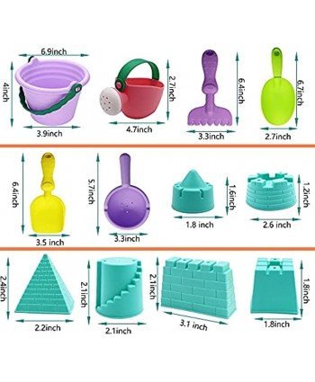 Meirrnyyu Beach Sand Toys Set,Sand Play Castle Toys for Baby with Bucket,Watering can,Sand Shovel Tool Kits,Models and Molds for Kids Toddlers Boys Girls