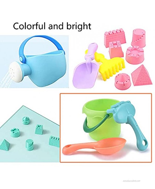 Meirrnyyu Beach Sand Toys Set,Sand Play Castle Toys for Baby with Bucket,Watering can,Sand Shovel Tool Kits,Models and Molds for Kids Toddlers Boys Girls