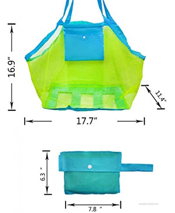 Mesh Beach Toys Bag Extra Large Beach Bags and Totes Sand Tote Bag Storage Bags Children Toys Beach Toy Organizer Kids Sand Toys Collector Perfect for Holding Toys Stay Away from Sand