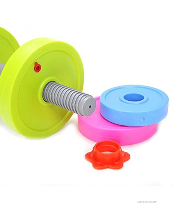 PowerTRC Fun and Colorful Dumbbell for Kids Adjustable Weights Fill Weights with Water or Sand Beach Toys