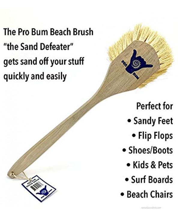 Pro Bum Beach Brush The Sand Defeater Cleans Sandy Feet Shoes Equipment Keeps Cars Clean Zero Plastic 100% Biodegradable Vegan for Surfers Beach Bums Men Women