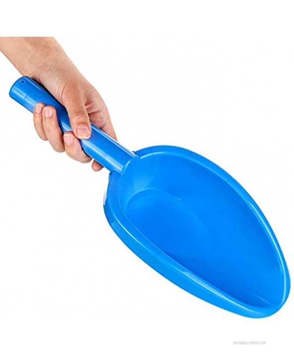 Suwimut 6 Pack Kids Sand Plastic Shovels Toys in 2 Sizes Long and Short Handle Snow Beach Sand Scoop Gardening Tools Game for Backyard Summer Gift Set Bundle 14 Inches 9 Inches Blue Green Red