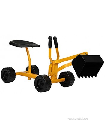 TOBBI Kids Ride On Sand Bulldozer Toys for Boys and Girls Outdoor Working Crane Sandbox Play Tools with 4 Wheels for Children 3-12