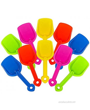 Wtcynla 10 Pack 7.7" Long Handle Plastic Scoops Sand Shovels for Sand and Beach5 Colors