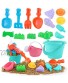 YouCute Beach Toys for Kids Sand Toys for Toddlers Sandbox 20 Pieces Include Play Sand Bucket Shovel Tool Food Building Castle Fun Summer Outdoor Games Outdoor Play Set for Boys Girls