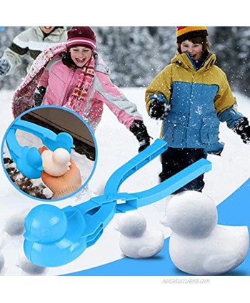 YQWEARLL Snowball Maker Toys Snowball Maker Clip Spherical Duck Snowman Heart Snowball Maker Snow Ball Clip Sand Mold Tool Beach Sand Toy Fun Winter Outdoor Snow Toy for Snow Fight Blue