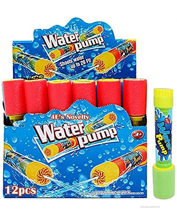 12 Water Gun Blaster Soaker Squirt Guns Bulk 12 Pack Small 10 Foam & Plastic Super Shooter Water Gun for Kids Pool Water Outdoor Toys Birthday Pool Party Favors End of Year Gifts by 4E's Novelty