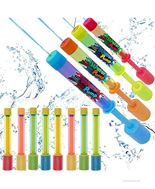 12 Water Gun Blaster Soaker Squirt Guns Bulk 12 Pack Small 10 Foam & Plastic Super Shooter Water Gun for Kids Pool Water Outdoor Toys Birthday Pool Party Favors End of Year Gifts by 4E's Novelty
