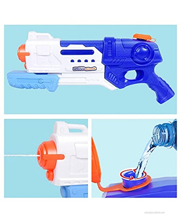 2 Pack Water Gun for Kids Adults 900CC Super Blaster Water Soaker Beach Swimming Pool Water Party Squirt-Guns Outdoor Game Gift