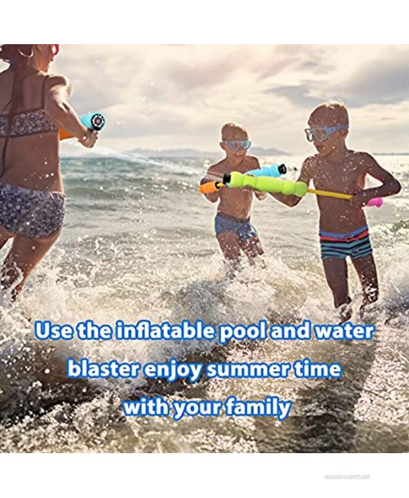 4 Pack Foam Water Blaster Water Guns Shooter Squirt Guns Set UP to 35 ft Shooting Range with Inflatable Pool Pump Foam Water Super Blasters Soaker for Water Fighting Party Kids Adults