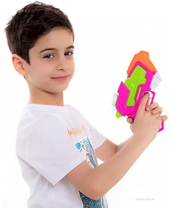 6 Pack Aqua Phaser Assorted Water Pistols Water Guns in 6 Colors Water Blaster Water Soaker Squirt Guns for Kids Summer Swimming Pool Beach Sand Outdoor Water Activity Fighting Play Toys