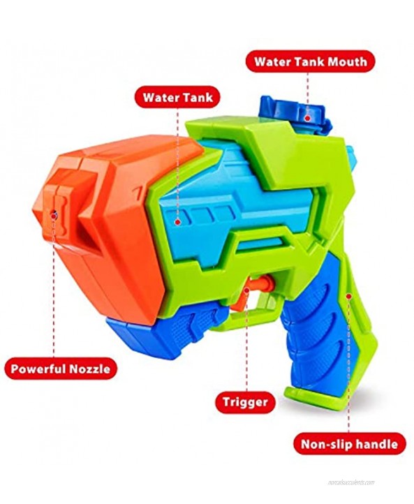 8 Pack Aqua Phaser Assorted Water Pistols Water Guns in 8 Colors Water Blaster Water Soaker Squirt Guns for Kids Summer Swimming Pool Beach Sand Outdoor Water Activity Fighting Play Toy