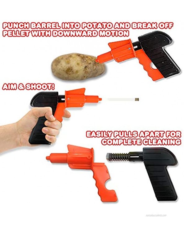 ArtCreativity Potato Gun for Kids Set of 4 Cool Shooting Toys for Boys and Girls Kid-Safe Spud Gun Pistol for Active Outdoor Fun Best Christmas or Birthday Gift for Children Unique Game Prize