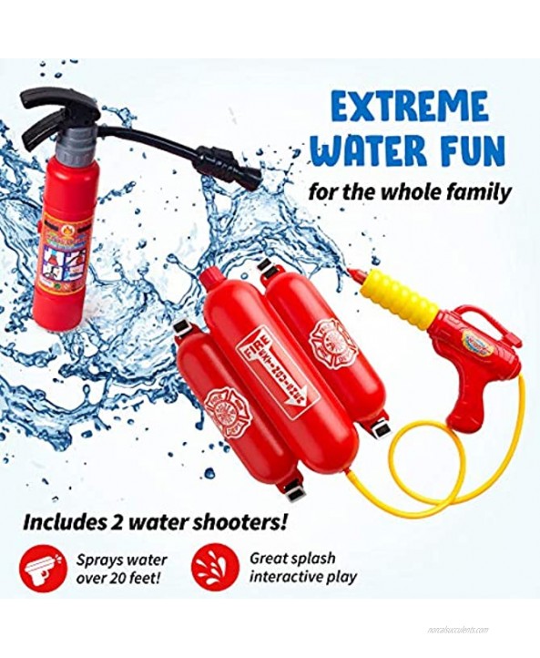 Born Toys Water Gun for Kids Set That Includes Backpack Water Gun Toy Fire Extinguisher Use as Squirt Gun Water Shooter Water Blaster Soaker Gun Great Fireman Toys for Fireman Costume for Kids