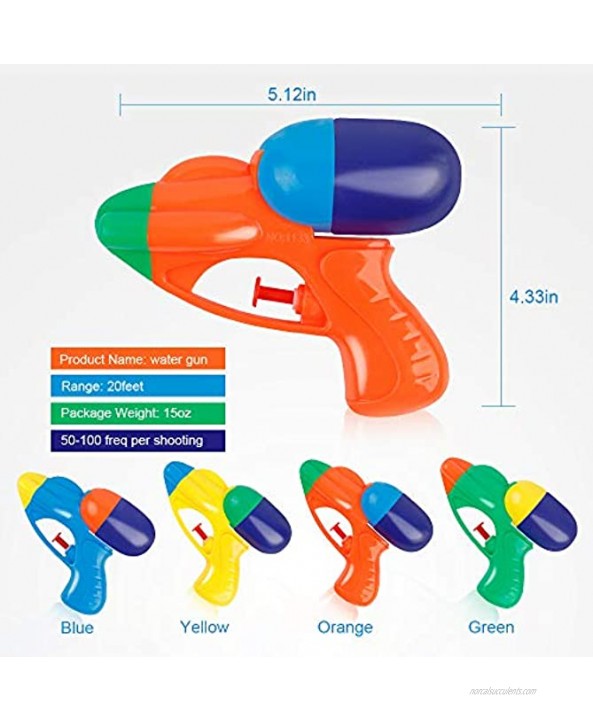 Coogam Water Gun 12 Pack – Stream 20+ feet Squirt Blaster Soaker Pistol Plastic Toys with Bright Color for Kid Child Boy Girl in Summer Swimming Pool Beach Party Favors Water Warfare Fighting Games