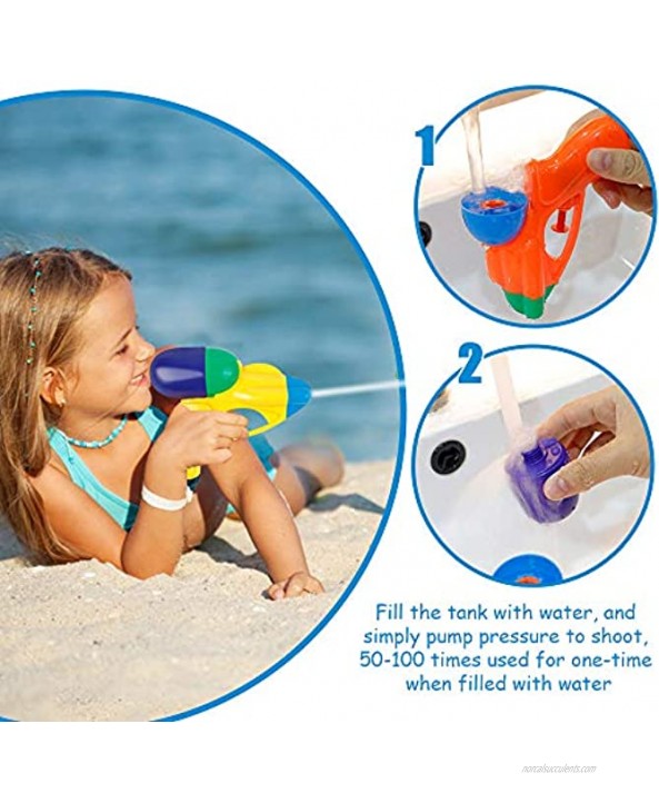 Coogam Water Gun 12 Pack – Stream 20+ feet Squirt Blaster Soaker Pistol Plastic Toys with Bright Color for Kid Child Boy Girl in Summer Swimming Pool Beach Party Favors Water Warfare Fighting Games