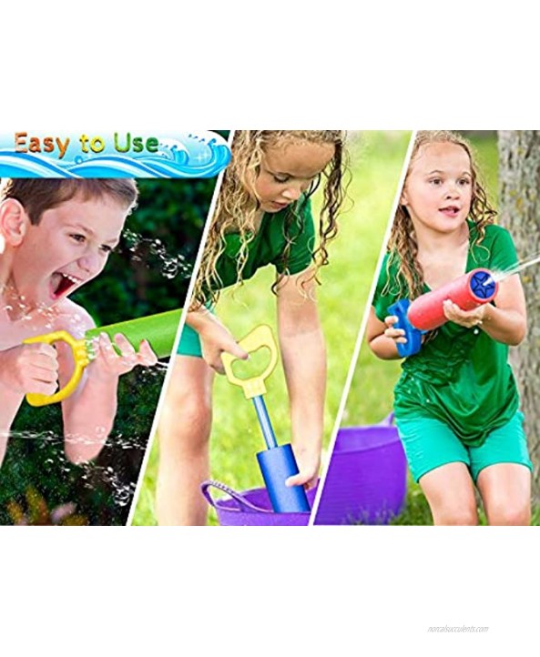 GUORUI Water Squirter for Kids-6 Pack 35ft Range Water Shooter Water Blaster for Kids Foam Pool Water Gun Cannon for Boys Girls Adults Summer Fun in Swimming Pool Beach