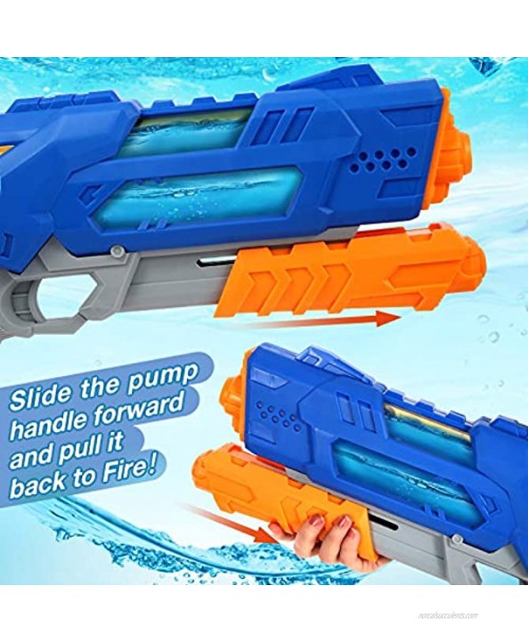 Jogotoll Water Guns for Kids & Adults,2 Pack Super Water Blaster Soaker Squirt Guns 1200CC Large Capacity toys for Boys Girls Ideal Gift Toy for Summer Sand Pool Beach Outdoor Water Fighting Play Toys
