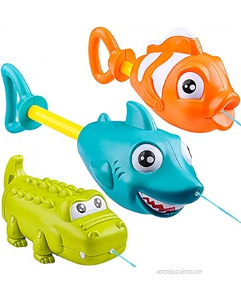 JOYIN 3 Pack Animal Character Water Guns for Kids Water Blaster Squirt Guns and Pump Super Water Soakers for Kids & Toddlers Summer Swimming Pool Beach Sand Outdoor Water Activity Fighting Play Toys