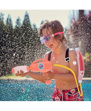 kiniza Water Gun Backpack Water Blaster for Kids Water Shooter with Tank Squirt Gun Summer Outdoor Toys for Pool Beach Water Toys for Kids