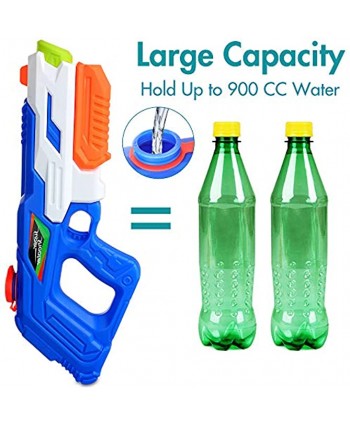 Large Water Guns for Kids Adults 2 Pack Squirt Guns Water Soaker Blaster with 900CC High Capacity Up to 30 Feet Shooting Range Swimming Pool Beach Water Fight Toy for Boys and Girls
